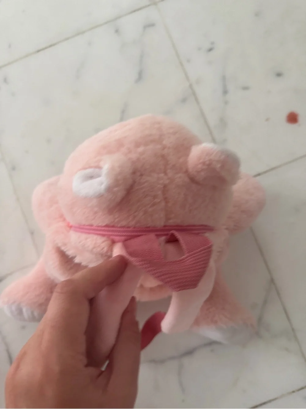 Plush Pink Bunny Kids Backpack - Soft Animal Shoulder Bag